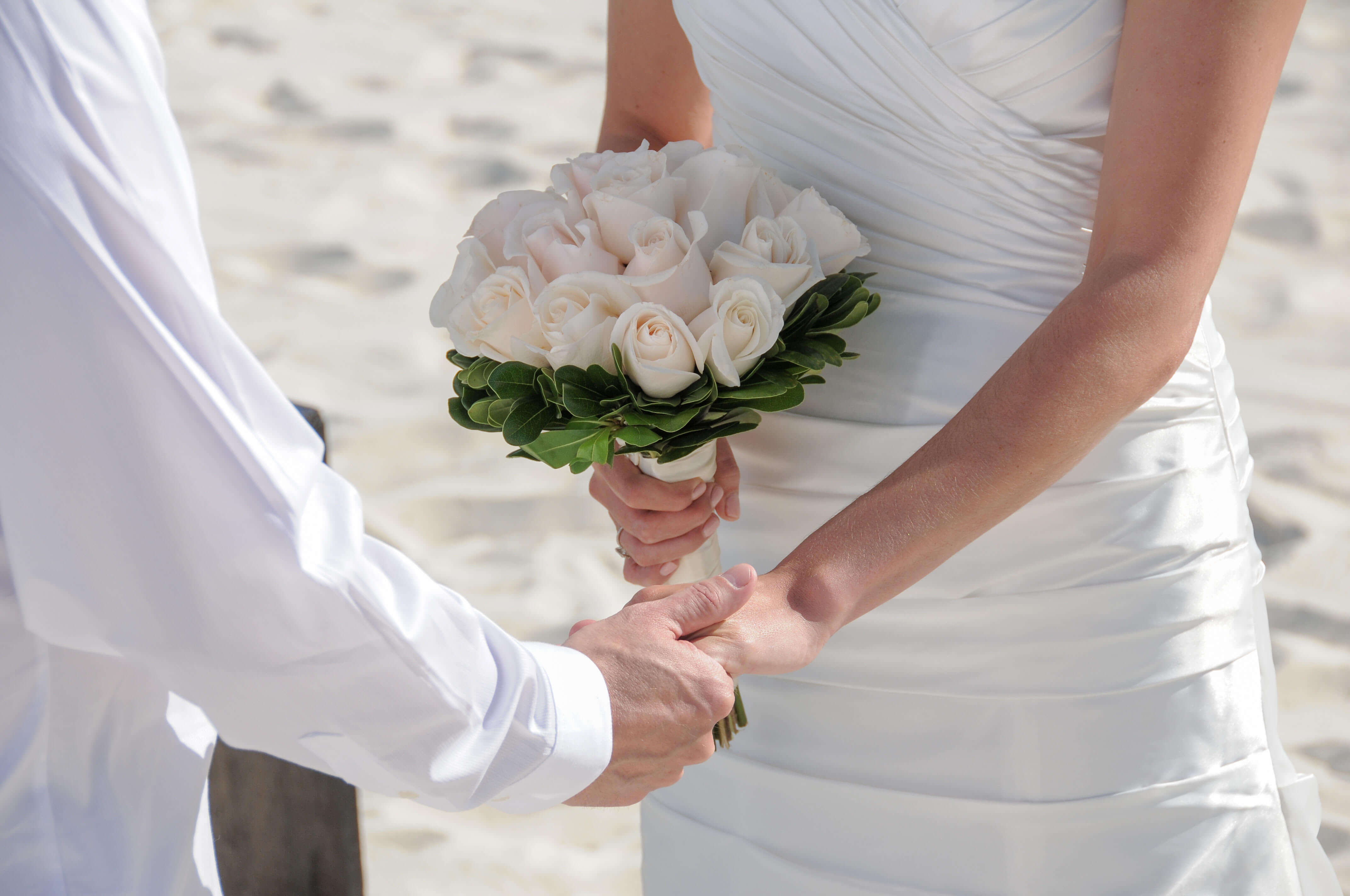 A bridal bouquet from the Dream Beach Weddings signature collection